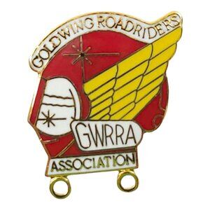 Vintage Gold Wing Road Riders Association Enamel GWRRA Pin Screw Back Lapel NOS